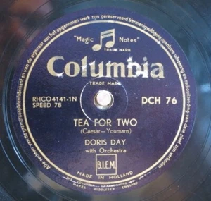 Doris Day 78 RPM / Tea For Two &  I Want To Be Happy  (54-0324-JA) - Bild 1 von 2