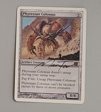 MTG X1: Phyrexian Colossus, 8th Edition, R, MP - Signed by Artist - Mark Tedin
