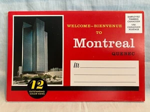 Montreal 12 Color Views Souvenir Folder Quebec Canada Postcard - Picture 1 of 2