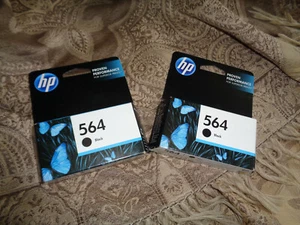 ** Sealed ** HP 564 Black Ink cartridge 2 in Set. Best by date Aug 2014 - Picture 1 of 4