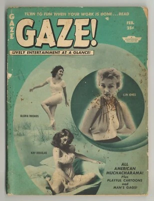 Gaze #11 Lyn Jones, Betty Page, Kay Douglas 1956 Pinup Magazine Humorama M32140 - Image 1 of 2