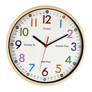 Teaching Clock for Kids | 12 inch Educational Wall Clock for Learning Yellow1 - Picture 1 of 8