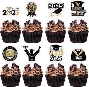 48PCS 2025 Graduation Cupcake Toppers Class of 2025 Cupcake Picks You Did It 202 - Picture 1 of 7
