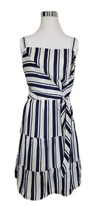 Nicole Miller Women's Dress Casual Striped A-line NWT Size 10 Medium - Picture 1 of 10