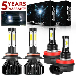 For Fiat 500L 2014-2020 4x White LED Headlight + Fog Light Bulbs Combo Kit 6000K - Picture 1 of 12
