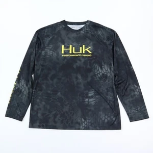 Huk Shirt Men's Medium Performance Fishing Sun Moisture Wicking Stretch Outdoor - Picture 1 of 7