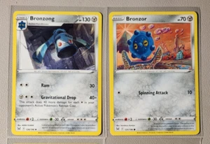 Bronzong 126/196 & Bronzor 125/196 Pokemon card Lost Origin NM - Picture 1 of 1