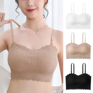 Women Ladies Strapless Seamless Bandeau Bra Boob Tube Comfort Tops Non-Slip Sexy - Picture 1 of 28