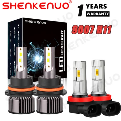 Kit de lâmpadas de neblina Hi/Lo + farol de LED combo 6000K para Nissan Sentra 2000-2003 - Imagem 1 de 4