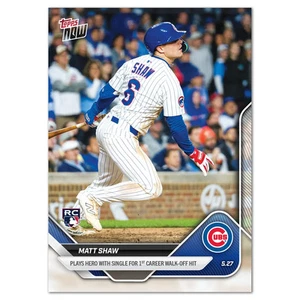 2025 Topps Now #225 Matt Shaw RC – Chicago Cubs – Rookie Card – Limited Edition - Picture 1 of 3