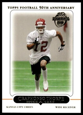 2005 Topps #388 Craphonso Thorpe RC Kansas City Chiefs NM+ - Image 1 of 2
