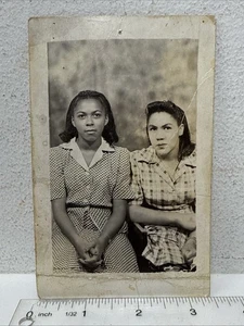 Vintage Real Photo Postcard RPPC African American Sisters Friends Portrait - Picture 1 of 3