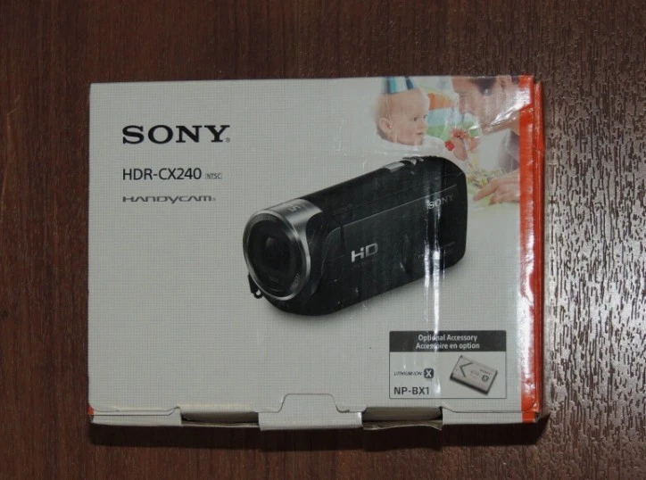 New in Open Box - Sony Handycam HDR-CX240 HD Camcorder - BLUE - 027242876880 - Image 1 of 1