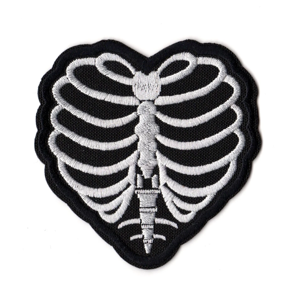 Skeleton Rib Cage Patch I Military Army Biker Gang Motorcycle Gothic Tattoo Logo - Image 1 of 1