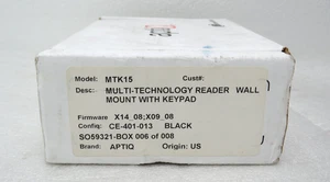 Schlage AptiQ MTK15 Multi-Technology Single Gang Reader with Keypad [CTD] - Picture 1 of 9