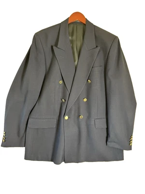 Blazer Vintage Alexandre Savile Row 100% Lana Worsted Azul Marino Botones Dorados XL Foto 1 de 4