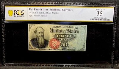 FR# 1376 Fractional Currency 50c 1869 United States Fourth 4th Issue PCGS ChVF35 - Image 1 of 4