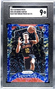 2019-20 Panini Prizm #251 De'Andre Hunter Blue Fast Break Prizm SGC 9 - Picture 1 of 2
