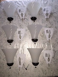 Six Sconces Lights from the 1970's RARE Antique Very Good Condition - Picture 1 of 12