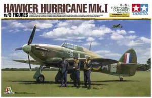 Tamiya 37011 Hawker Hurricane Mk.I w/3Figures Kit Montaggio 1/48 - Foto 1 di 3