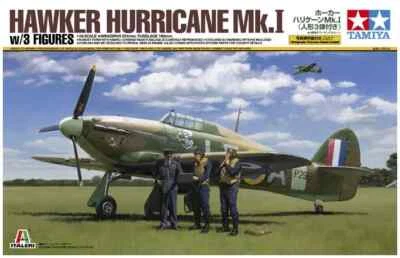 Tamiya 37011 Hawker Hurricane Mk.I w/3Figures Kit Montaggio 1/48 - Immagine 1 di 3