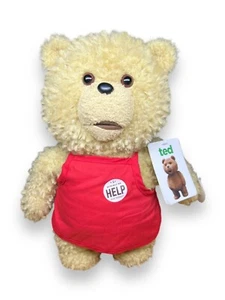 NWT TED Plush Talking Bear from the Movie Teddy Bear Red Apron 13" 2013 - Picture 1 of 10