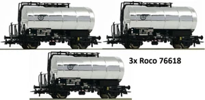 ROCO 76618 3 Tank Car VTG DB Ep IV On Request Märklin Axles Free NEW OVP - Picture 1 of 4
