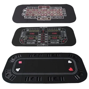 IDS 3 in 1 Folding Poker Table Top for 8 Players Roulette & Craps & Casino Game - Picture 1 of 9