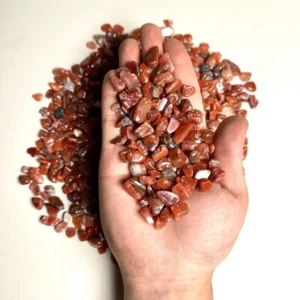 Lote de 50 g Cuarzo Natural Ágata Roja Triturada Cristal Chakra Áspero Muestra - Imagen 1 de 3