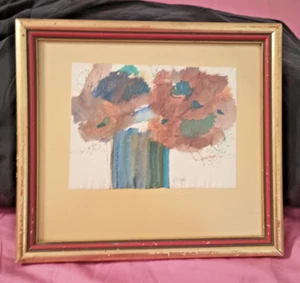 Jerry J. Seagle Watercolor - 1980's Texas Artist - 11.5 x 10.5" Frame - Picture 1 of 4