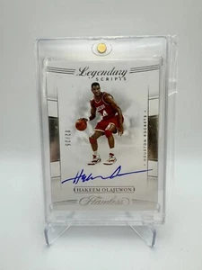 2019-20 Panini Flawless Hakeem Olajuwon Legendary Scripts /25 On Card Auto - Picture 1 of 2