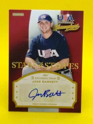 Jake Barrett 2013 USA Baseball Champions Stars & Stripes AUTOGRAPH #JBR  /855 - Image 1 of 2