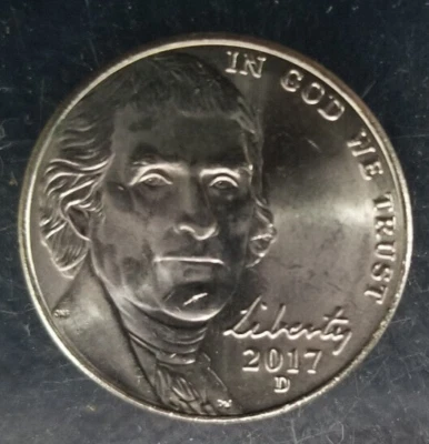 5 cent 2017d mint error. - Image 1 of 4