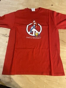 Red crab and fish youth/kids peace sign shirt NWT Large - Picture 1 of 2