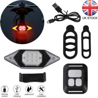 LED Bike Tail Light with Turn Signals Bicycle Indicator Light for Night Riding - Image 1 of 4