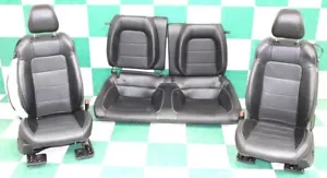 22' Mustang *-BAG* Coupe Leather Black Heat Cool Power Buckets Backseat Seats OE - Picture 1 of 20