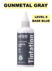 KISS TINTATION SEMI-PERMANT COLOR 5 fl oz GUNMETAL GRAY T009 Level: 8 Base: BLUE - Picture 1 of 1