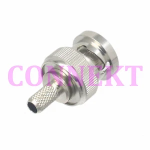 1pce RP-BNC male jack center crimp RG58 RG142 LMR195 RG400 RF connector - Picture 1 of 4