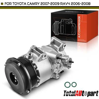 Новый компрессор переменного тока со сцеплением для Toyota Camry 2007-2009 RAV4 2006-2008 L4 2,4 л - Изображение 1 из 4