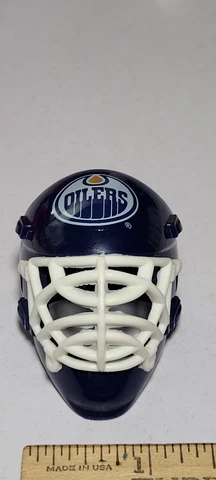 Edmonton Oilers Franklin Miniature Hockey Helmet NHL Mask Rare Pacific Division Cover