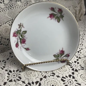 Royal Crafts Fine China Japan Pink Roses (2) Cream Soup Bowls 7 1/2” - Picture 1 of 5