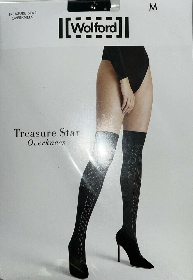 Wolford Treasure Star Overknees Color Black / Black Size Medium 31666