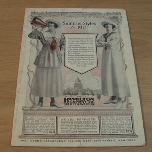 VTG 1917 WWI Era~"HAMILTON Garment Co" SUMMER Catalog~ARMY/NAVY Suits COVER~(JR) - Picture 1 of 10