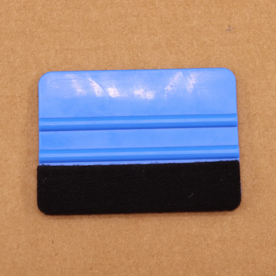 Blue Plastic Felt Edge Squeegee Car Vinyl Wrap Application Tool Scraper Decal - Image 1 of 4