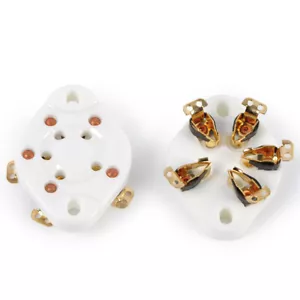 2pz Presa Tubo Ceramica Oro 5 Pin fr 807 27 37 56 76 46 FU7 24 Valvola Telaio U5A - Foto 1 di 6