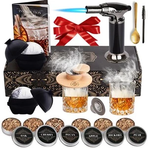 Whisky Smoker Set - Cocktail Smoker Set mit Taschenlampe, 2 Whisky Gläser, 2 Eis... - Bild 1 von 9