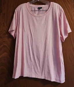 Splendid Womens Short Sleeve T-Shirt Size-XXL Color-Coral Strip Top Blouse - Picture 1 of 6