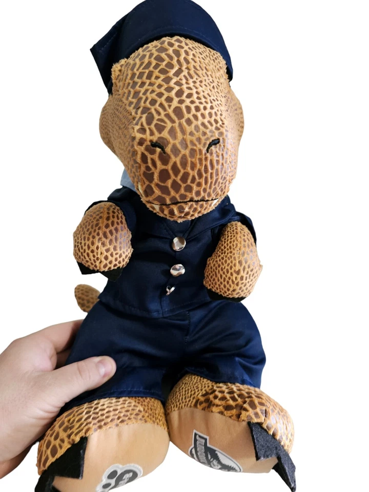 Build A Bear 20" Brown T- Rex Official Jurassic World Plush With Navy Outfit - Image 1 of 4