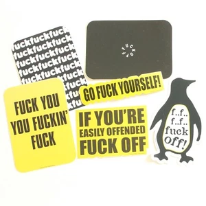 6 stickers vinyle thème adulte offensif nouveauté neuf - Photo 1/1