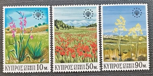 1970 CYPRUS "EUROPEAN NATURE PROTECTION YEAR" COMPLETE SET SG348-350 MINT/MNH - Picture 1 of 5